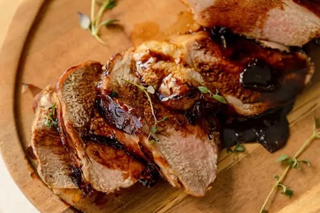 Balsamic Thyme Glazed Air Fryer Pork Tenderloin