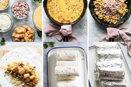 Denver Omelet Breakfast Burritos Recipe